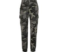 Urban Classics Ladies High Waist Camo Cargo Pants Damen-Cargohose - darkcamo 30