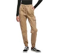 Stoffhose URBAN CLASSICS "Urban Classics Damen", Damen, Gr. 3XL, US-Größen, softtaupe, 98% Baumwolle, 2% Elasthan, unifarben, normal, Hosen Stoffhose (51388403-XXXL) softtaupe