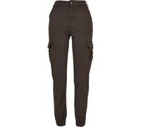 Urban Classics Ladies High Waist Cargo Pants in Gr. 31 in Braun