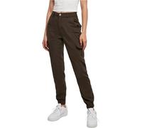 Urban Classics Ladies High Waist Cargo Pants in Gr. 34 in Braun
