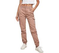 Urban Classics Damen Ladies High Waist Cargo Pants Hose, Duskrose, 26 EU