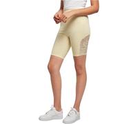 Urban Classics Damen Radlerhose High Waist mit Spitzen-Einsatz, softyellow XL