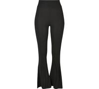 Urban Classics Ladies High Waist Rib Flared Leggings Frauen in Gr. M in Schwarz