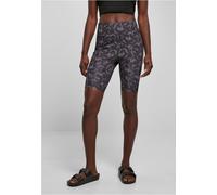 Urban Classics Damen Ladies High Waist Tech Mesh AOP Cycle Shorts