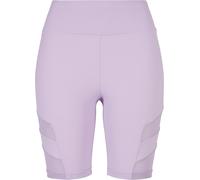 Urban Classics Damen Radlerhose Ladies High Waist Tech Mesh Cycle Shorts, Farbe Lilac, Größe S