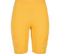Urban Classics Ladies High Waist Tech Mesh Cycle Shorts in Gr. S in Orange
