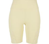 Urban Classics Damen Ladies High Waist Tech Mesh Cycle Shorts Softyellow-M