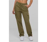 Urban Classics Damen Hose Ladies High Waist Twill Cargo Pants tiniolive L