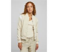 Urban Classics Damen Ladies Inset College Sweat Jacket Softseagrass/White-XS