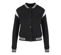 Urban Classics Damen Sweatjacke Ladies Inset College – Schwarz Größe M