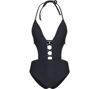 Urban Classics Damen Ladies Lace Up Swimsuit Badeanzug, per Pack Schwarz (Black 00007), 36 (Herstellergröße: S)
