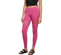 Urban Classics Ladies Laces Inset Leggings in Gr. 4XL in Pink