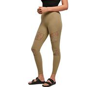 Urban Classics Ladies Laces Inset Leggings Frauen in Gr. M in Khaki