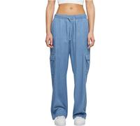 Urban Classics Damen TB6836-Ladies Light Denim Cargo Pants Hose, SkyBlue Washed, M