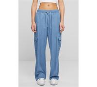 Urban Classics Damen Ladies Light Denim Cargo Pants TB6836 Skyblue Washed-L