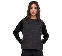 Steppweste URBAN CLASSICS "Urban Classics Damen Ladies Liner Vest", Damen, Gr. L, schwarz, 100% Polyester, Rundhals, Westen (92139936-L) schwarz