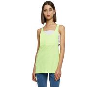 Urban Classics TB462 Damen Sport T-Shirt Ladies Loose Burnout Tanktop gelb (Neonyellow) X-Small