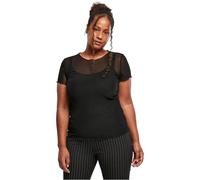 Urban Classics Damen Ladies Mesh Tee T-Shirt, Black, XL