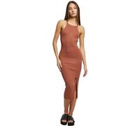 Urban Classics Damen Ladies Midi Rib Knit Crossed Back Dress Kleid, Terracotta, L