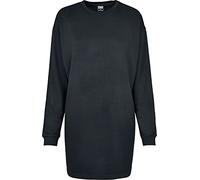 Urban Classics Damen Ladies Modal Terry Crew Dress Kleid, Schwarz (Black 00007), Medium (Herstellergröße: M)