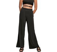Urban Classics Ladies Modal Wide Leg Pants Frauen in Gr. M in Schwarz