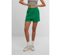 Sweatshorts URBAN CLASSICS "Urban Classics Ladies Musselin Shorts", Damen, Gr. M, US-Größen, froggrün, 100% Baumwolle, unifarben, loose fit, Hosen Sweatshorts (35343460-M) froggrün