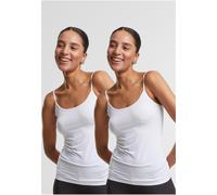Urban Classics Damen Unterhemd Ladies Bamboo Tank Top 2-Pack, Spaghettiträger Top, weich & atmungsaktiv, Trägertop aus Bambus-Viskose, Größen XS - XL