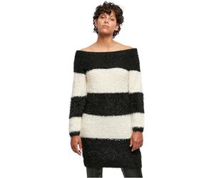 Urban Classics Damen Ladies Off Shoulder Feather Dress