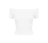 Urban Classics Damen Ladies Off Shoulder Rib Tee T Shirt, Weiß, M EU