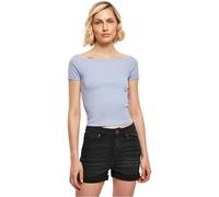 Urban Classics Damen Ladies Off Shoulder Rib Tee violablue, XXL