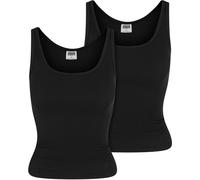 Urban Classics Damen Tanktop Ladies Organic Basic Rib Top 2-Pack, Doppelpack Tanktop für Frauen, Regular Fit, Größen XS - 5XL