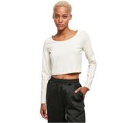 Urban Classics Damen Ladies Organic Cropped Longsleeve T-Shirt, Whitesand, 3XL EU