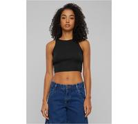 Urban Classics Damen Top Organic Cropped Rib – bauchfrei, aus Bio-Baumwolle – Schwarz L