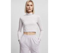 Urban Classics Damen Ladies Organic Cropped Turtelneck Longsleeve Softlilac-3XL