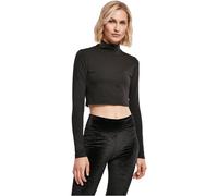 Urban Classics Ladies Organic Cropped Turtelneck Longsleeve in Gr. 5XL in Schwarz