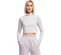 Urban Classics Damen Ladies Organic Cropped Turtelneck Longsleeve T-Shirt, softlilac, M