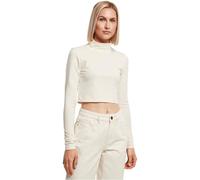 Urban Classics Damen Ladies Organic Cropped Turtelneck Longsleeve T-Shirt, whitesand, 4XL
