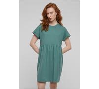 Shirtkleid URBAN CLASSICS "Urban Classics Damen Ladies Organic Empire Valance Tee Dress", Damen, Gr. 4XL, US-Größen, paleleaf, 100% Baumwolle, unifarben, loose fit, Rundhals, Kleider Shirtkleid (58503
