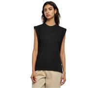 Urban Classics Women's TB5028-Ladies Organic Heavy Padded Shoulder Tank Top T-Shirt, black, 3XL