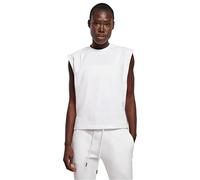 Urban Classics Damen Ladies Organic Heavy Pleated Shoulder Top T-Shirt, White, XL