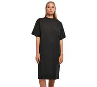 Urban Classics Ladies Organic Long Oversized Tee Dress in Gr. S in Schwarz