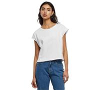 Urban Classics Women's TB6114-Ladies Organic Open Edge Tee T-Shirts, White, XXL