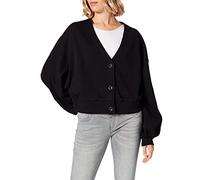 Urban Classics Damen Ladies Organic Oversized Short Terry Cardigan, Black, XL