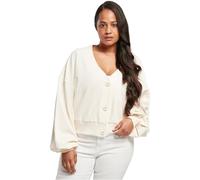 Urban Classics Damen Ladies Organic Oversized Short Terry Cardigan, whitesand, L