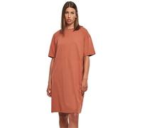 Urban Classics Damen Shirtkleid Organic Oversized Slit Tee Dress Terracotta Gr. M