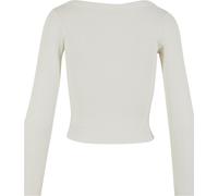 Urban Classics Damen Ladies Organic Rib Jersey Wide Neck Longsleeve TB7147 Offwhite-3XL