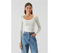 Urban Classics Damen Ladies Organic Rib Jersey Wide Neck Longsleeve TB7147 Offwhite-XL