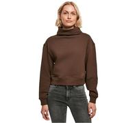 Urban Classics Sweatshirt Organic Short High Neck Crew Damen 5XL Braun