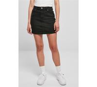 Urban Classics Damen Minirock Organic Stretch Denim mit hoher Taille Schwarz Gr. 34