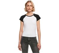 Urban Classics Ladies Organic Stretch Short Retro Baseball Tee in Gr. XS in Weiß